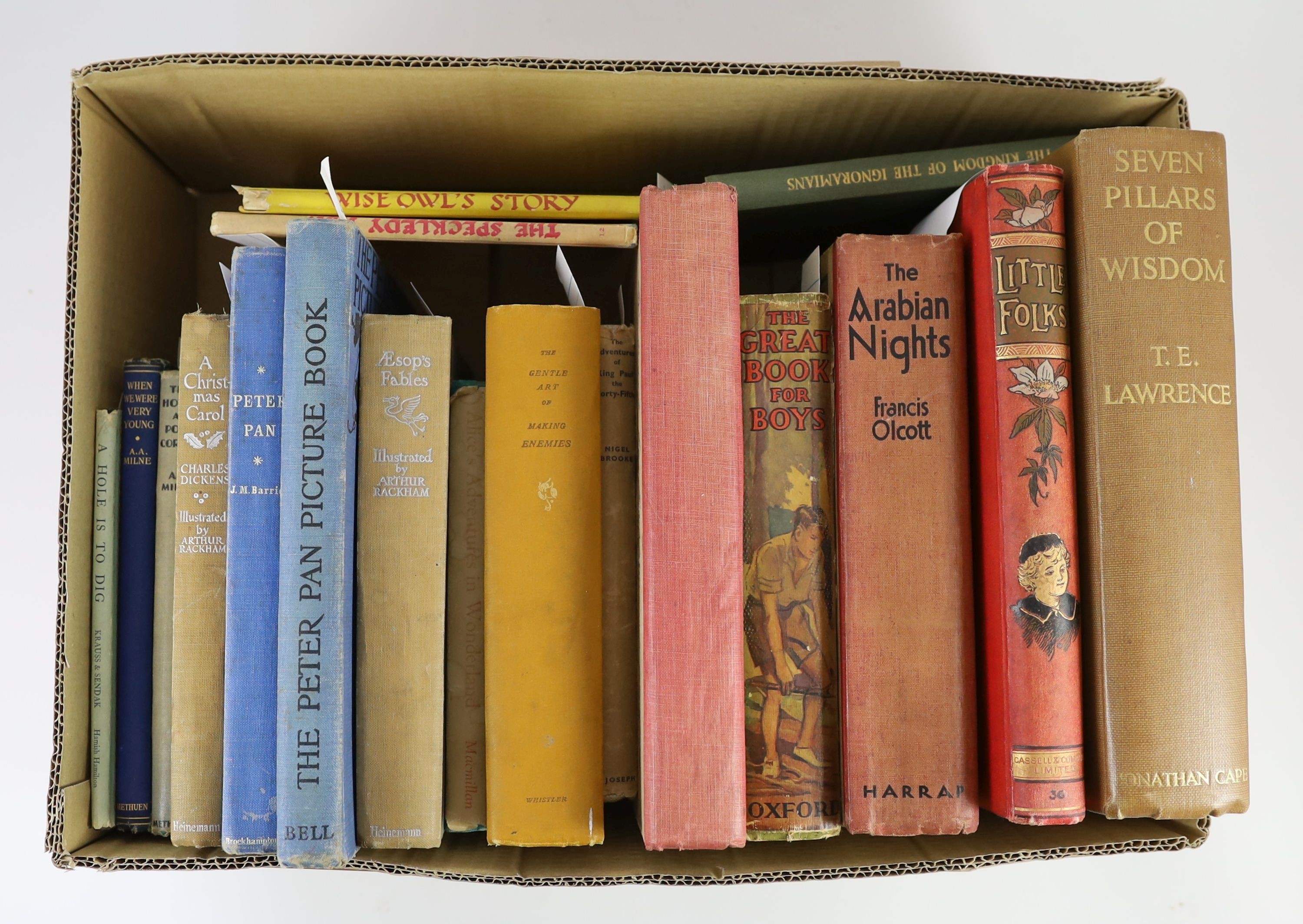 Krauss, Ruth - A Hole is to Dig - 1st British ed. - Hamish Hamilton, London, 1963., Milne, A. A. - When We Were Very Young - Methuen & Co. Ltd, London, 1924., Milne, A. A. - The House at Pooh Corner - Methuen & Co. Ltd,